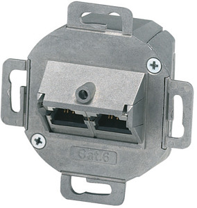 UAE-Anschlussdose TKM 2-fach Typ KDMF 2xRJ45 Cat.6 UP für Cepex