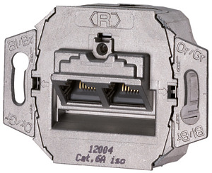 Daten-Anschlussdose UP 2xRJ45 Cat.6A*