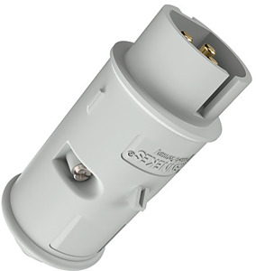 Stecker 3-polig 32A12h m. Kabelknickschutz