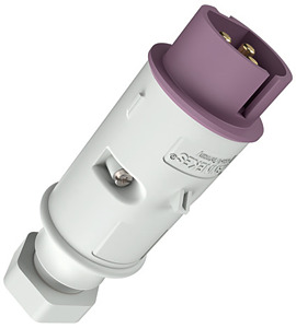 Stecker 3-polig 16A m. Kabelverschraubung 20-25V 50+60Hz
