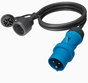 Adapterleitung 0,3m Stecker 16A/SCHUKO