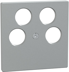 Zentralplatte für Ankaro 4-fach Antennensteckd. aluminium
