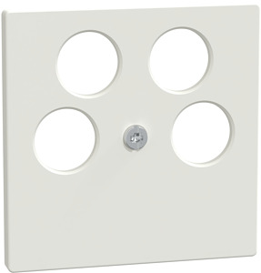 Zentralplatte 4-fach-Antennesteckd. System M polarweiss f.Ankaro