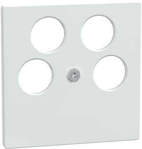 Zentralplatte 4-fach-Antennesteckd. System M aktivweiss f.Ankaro