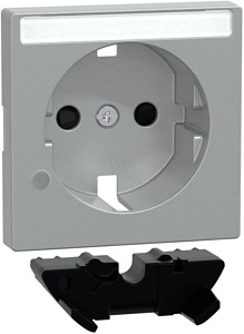 Erweiterungsset Kontrollicht f. SCHUKO-Steckd. aluminium