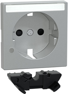 Erweiterungsset Überspannungsschutz f. SCHUKO-Steckd. aluminium