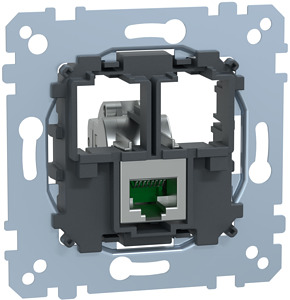 Tragplatte 2-fach mit Anschlussmodul Actassi RJ45 C