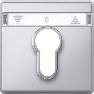Zentralplatte Roll.Tast-Rasteinsatz AQUADESIGN aluminium mit Schloss