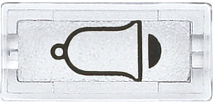 Symbol rechteckig glasklar/Klingel ANTIK / Fläche / Schlagfest / AGRAR