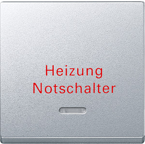 Wippe mit Kontrollfenster System M TPm alu Aufdr.Heizungsnot.