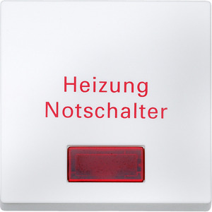 Wippe für Heizung-Notschalter System M polarweiss