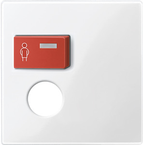 Zentralplatte f.Rufmodul System M polarweiss mit Ruftaster