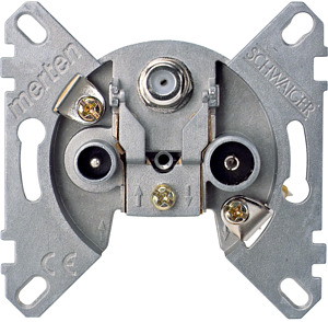 Sat-Antennendose 3-fach passend f. UP-Dosen d=55-65mm