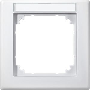 Rahmen 1-fach M-SMART polarweiss Beschriftungstr.