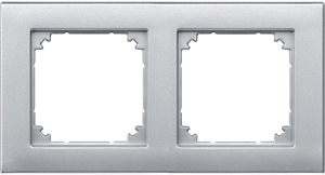 Rahmen 2-fach M-PLAN aluminium