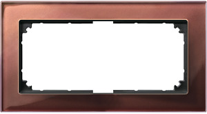 Echtglasrahmen 2-fach o.Mittelsteg M-PLAN mahagonibraun