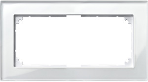Echtglasrahmen 2-fach o.Mittelsteg M-PLAN brillantweiss
