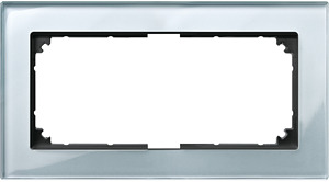 Echtglasrahmen 2-fach o.Mittelsteg M-PLAN diamantsilber