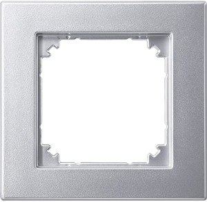 Rahmen 1-fach M-PLAN II aluminium bünd.Einbau