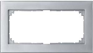 Rahmen 2-fach ohne Mittelsteg M-PLAN aluminium