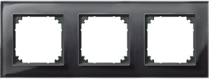 Echtglasrahmen 3-fach M-PLAN onyxschwarz