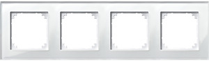Echtglasrahmen 4-fach M-PLAN brillantweiss