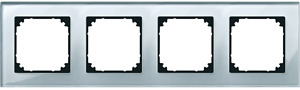 Echtglasrahmen 4-fach M-PLAN diamantsilber