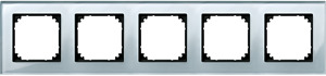 Echtglasrahmen 5-fach M-PLAN diamantsilber