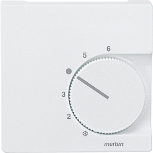 Zentralplatte Raumtemperaturregler System M polarweiss