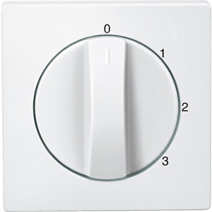 Zentralplatte 3-Stufen-Drehschalter System M polarweiss