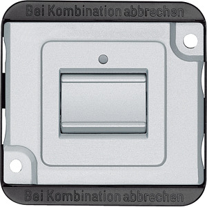 Aus/Wechsel-Kontrollschalter-Eins. 1-pol. 10 AX,AC 250 V,mattsilber,PA