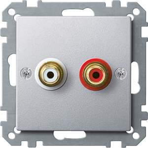 Steckdose für Audio Anschluss aluminium