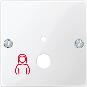 Zentralplatte Pneumatiktaster polarweiss glänzend System M