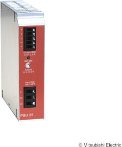 Hutschienennetzteil für 100-240V AC , Ausgang 24V DC / 2,5A