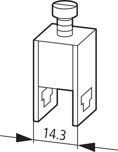 Klemmen für Lasche 10x3mm Kupferschiene