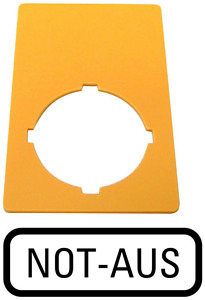 Not-Aus-Schild IP66 Plombierhaube 30x55mm deutsch