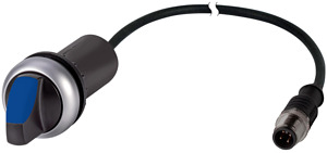 Wahltaste, mit Knebelgriff, tastend , 2 S, Kabel (schwarz) mit M12A-Ste