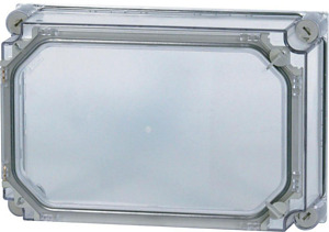 Gehäuse-Deckel 375x250mm rauchgrau transpar. 1 Tür Einbau T200mm