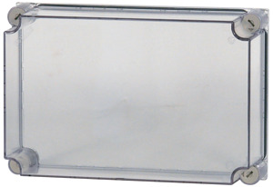 Gehäuse-Deckel 375x250mm rauchgrau transparent Einbau T200mm