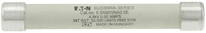 VT-Sicherungseinsatz, Mittelspannun 0.5 A, AC 5.5 kV, 50 kA, 142 x 20.6 mm,