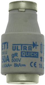 Sicherungseinsatz, Niederspannung, 50 A, AC 500 V, D3, aR, IEC, ultra