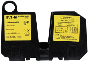 Class J fuse block 600V 60A - 1 po le