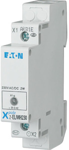 Einzelleuchte 230V AC/DC LED weiss 15mcd 1TE