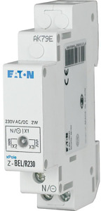 Einzelleuchte 24V AC/DC LED weiss 15mcd 1TE
