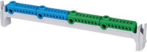 KSK Steckklemme. 1x N-Potenzial 1x PE-Potenzial 2x 2,5-25mm2 und je 14x 0,5