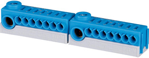Steckklemme KSK für DIN-Schiene. 1x N-Potenzial, 2x 2,5 bis 25 mm2 und 14x 0