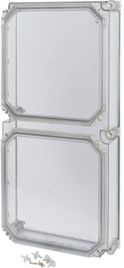 Gehäuse-Deckel 375x750mm rauchgrau transpar. UL 1 Tür Einbau T200mm