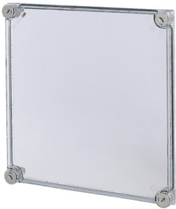 Gehäuse-Deckel 375x375mm rauchgrau transparent UL Einbau T125mm