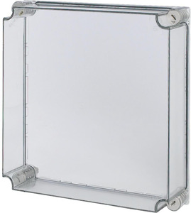 Gehäuse-Deckel 375x375mm rauchgrau transparent UL Einbau T200mm
