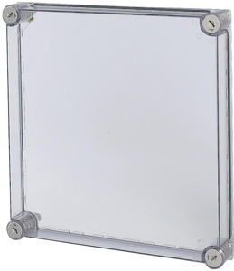 Gehäuse-Deckel 375x375mm rauchgrau transparent UL Einbau T150mm